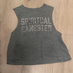 Spiritual Gangster Gray Crop Top